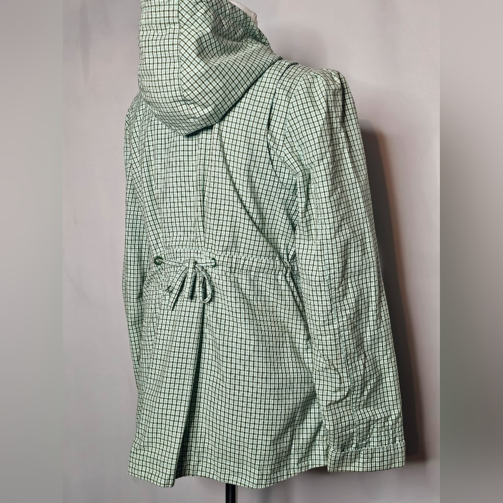 Roxy Green Checkered Jacket With Adjustable Waist… - image 4
